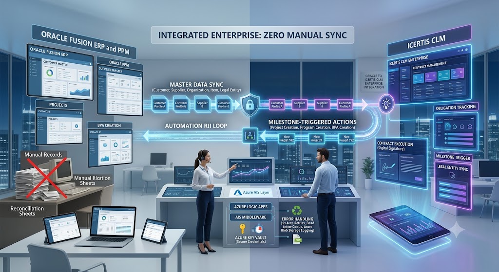 Oracle to Icertis CLM Enterprise Integration Solution